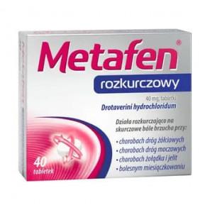 Metafen rozkurczowy, 40 mg, tabletki, 40 szt. - zdjęcie produktu