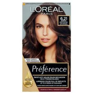 Farba do włosów L’Oréal Paris Preference, 6.21 Zurich ZIMNY OPALIZUJĄCY BARDZO JASNY BRĄZ, 1 szt. - zdjęcie produktu