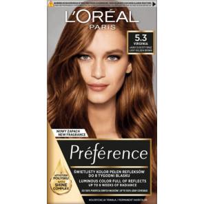 Farba do włosów L’Oréal Paris Preference, 5.3 Virginia JASNY ZŁOCISTY BRĄZ, 1 szt. - zdjęcie produktu