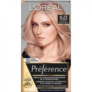 Farba do włosów L’Oréal Paris Preference, 8.23 Santorini JASNY BLOND OPALIZUJĄCO-ZŁOCISTY, 1 szt. - zdjęcie produktu