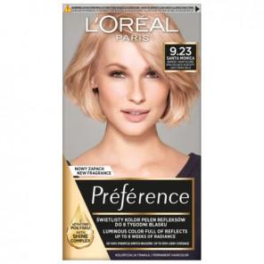 Farba do włosów L’Oréal Paris Preference, 9.23 Santa Monica BARDZO JASNY BLOND OPALIZUJĄCO-ZŁOCISTY, 1 szt. - zdjęcie produktu