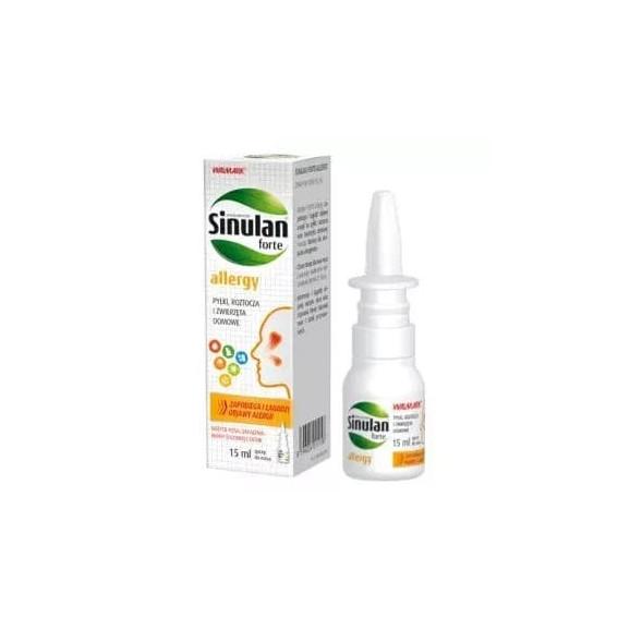 Sinulan Forte Allergy, spray do nosa, 15 ml Sinulan Forte Allergy, spray do nosa, 15 ml - zdjęcie produktu
