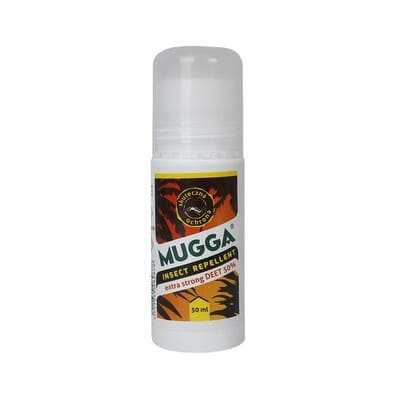Repellent na komary i kleszcze Mugga Extra Strong, 50% DEET, roll-on, 50 ml