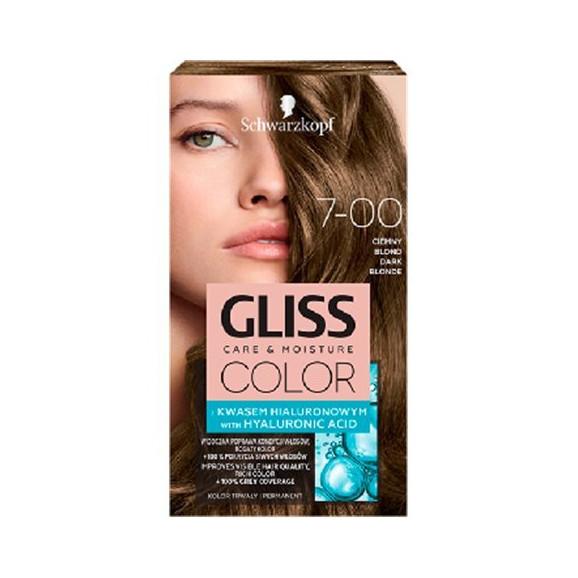 Farba do włosów Gliss Color, Ciemny Blond 7-00, 1 szt. Farba do włosów Gliss Color, Ciemny Blond 7-00, 1 szt. - zdjęcie produktu