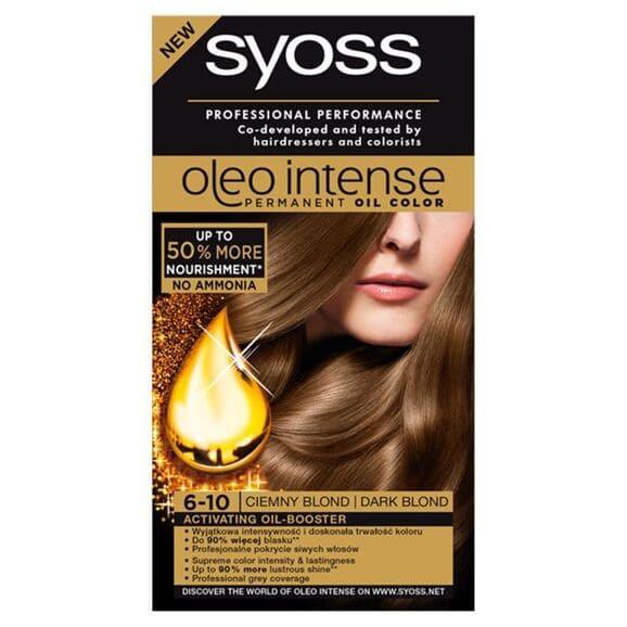 Farba do włosów Syoss Oleo Intense, Ciemny Blond 6-10, 1 szt. Farba do włosów Syoss Oleo Intense, Ciemny Blond 6-10, 1 szt. - zdjęcie produktu