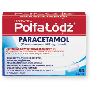 Laboratoria PolfaŁódź Paracetamol, 500 mg, tabletki, 50 szt. - zdjęcie produktu