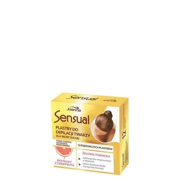 Joanna Sensual, plastry do depilacji twarzy z grejpfrutem, skóra sucha, 12 szt. Joanna Sensual, plastry do depilacji twarzy z grejpfrutem, skóra sucha, 12 szt. - zdjęcie produktu