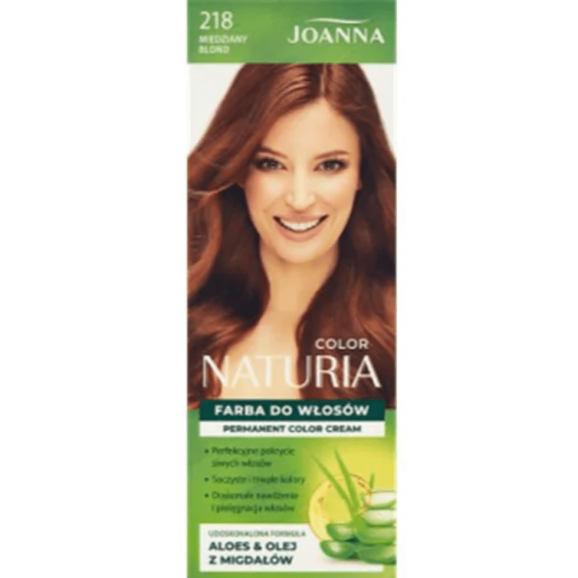 Farba do włosów Joanna Naturia, 218 Miedziany Blond, 1 szt. Farba do włosów Joanna Naturia, 218 Miedziany Blond, 1 szt. - zdjęcie produktu