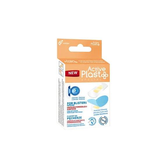 Active Plast, zestaw plastrów na pęcherze, hydrokoloidowe, 5 szt. Active Plast, zestaw plastrów na pęcherze, hydrokoloidowe, 5 szt. - zdjęcie produktu