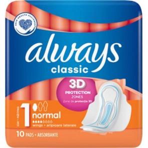 Podpaski ze skrzydełkami, Always Classic Normal, 10 szt. - zdjęcie produktu