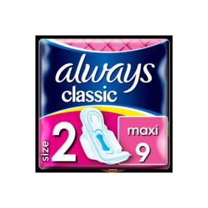 Podpaski ze skrzydełkami, Always Clasic Long, rozmiar 2, 9 szt. - zdjęcie produktu