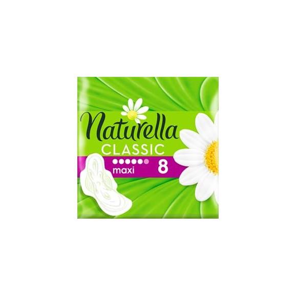 Podpaski ze skrzydełkami, Naturella Classic Maxi, 8 szt. Podpaski ze skrzydełkami, Naturella Classic Maxi, 8 szt. - zdjęcie produktu
