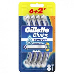 Maszynka jednorazowa Gillette Blue 3 Comfort, 8 szt., 1 opakowanie - zdjęcie produktu