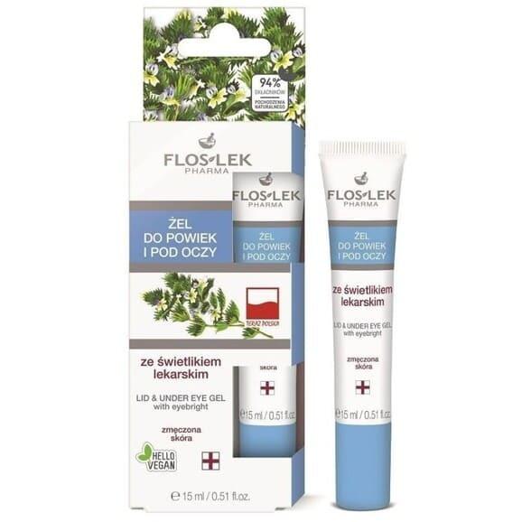 FlosLek, żel do powiek i pod oczy, świetlik, 15 ml FlosLek, żel do powiek i pod oczy, świetlik, 15 ml - zdjęcie produktu