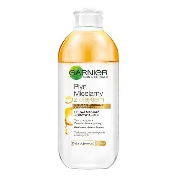 Płyn micelarny z olejkiem arganowym Garnier, dwufazowy, 400 ml Płyn micelarny z olejkiem arganowym Garnier, dwufazowy, 400 ml - zdjęcie produktu