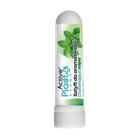 Acive Plast Aroma, sztyft do nosa, mięta, 1 szt. Acive Plast Aroma, sztyft do nosa, mięta, 1 szt. - zdjęcie produktu