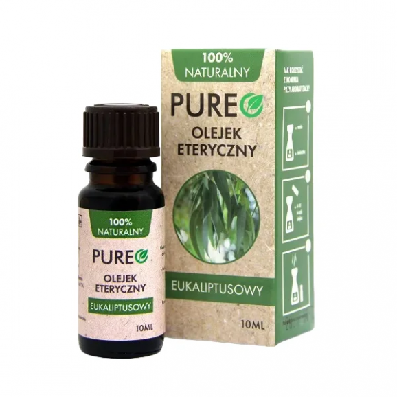 Pureo, naturalny olejek eteryczny eukaliptusowy, 10ml Pureo, naturalny olejek eteryczny eukaliptusowy, 10ml - zdjęcie produktu