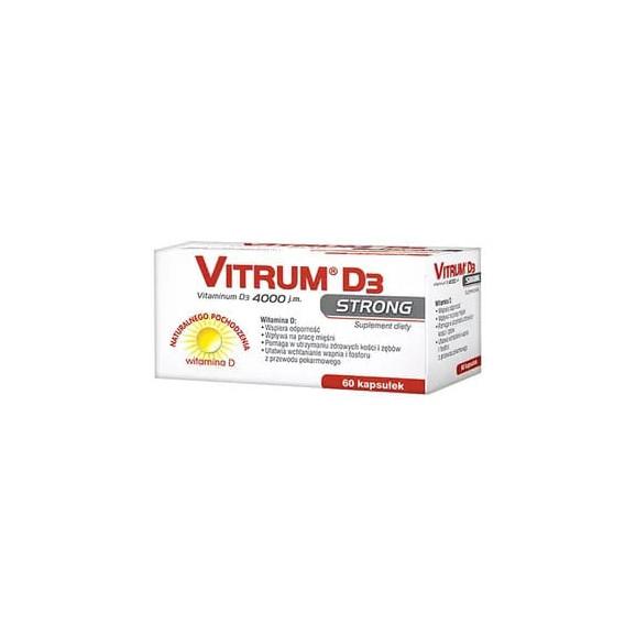 Vitrum D3 Strong, kapsułki, 60 szt. Vitrum D3 Strong, kapsułki, 60 szt. - zdjęcie produktu