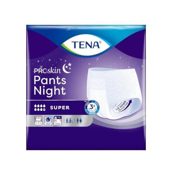 TENA Pants ProSkin, majtki chłonne SuperNight, rozmiar M, 10szt. TENA Pants ProSkin, majtki chłonne SuperNight, rozmiar M, 10szt. - zdjęcie produktu