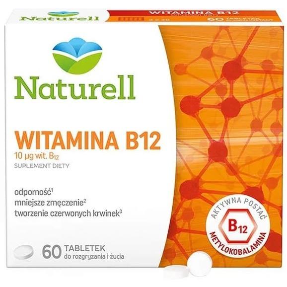 Naturell Witamina B12, tabletki do żucia, 60 szt. Naturell Witamina B12, tabletki do żucia, 60 szt. - zdjęcie produktu