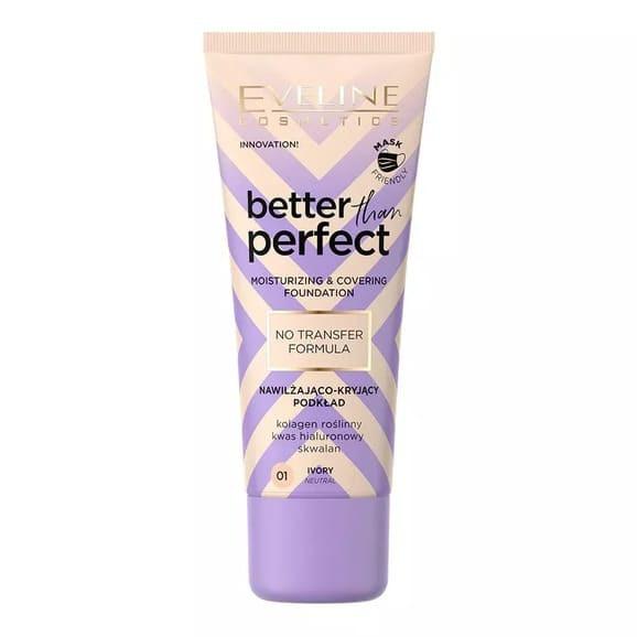 Podkład do twarzy Eveline Better Than Perfect, nawilżająco- kryjący, 01 IVORY Podkład do twarzy Eveline Better Than Perfect, nawilżająco- kryjący, 01 IVORY - zdjęcie produktu