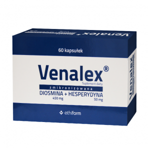 Venalex (diosmina 450 mg + hesperydyna 50 mg) – suplement diety (60 kapsułek twardych) - zdjęcie produktu