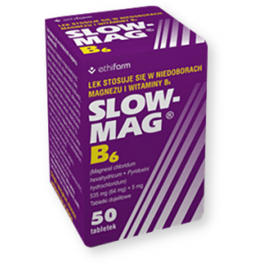 Slow-Mag B6, tabletki powlekane dojelitowe, 50 szt. - zdjęcie produktu