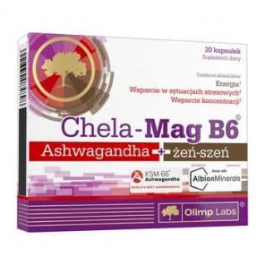 Olimp Chela-Mag B6 Ashwagandha+żeń-szeń, kapsułki, 30 szt. - zdjęcie produktu