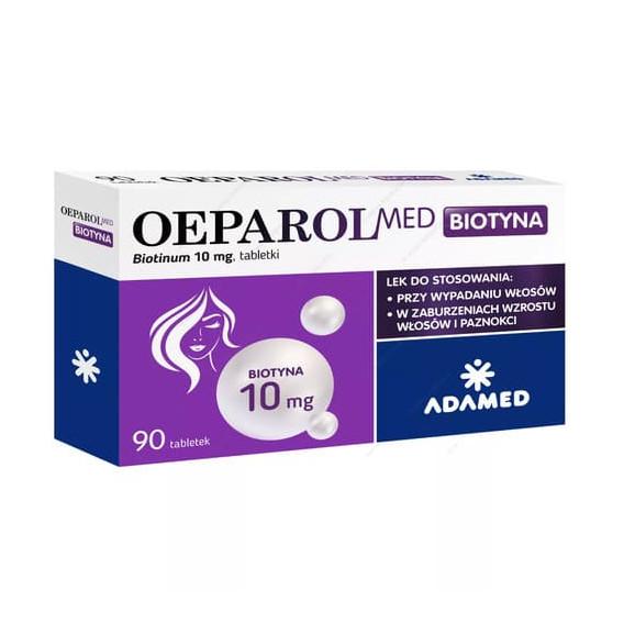 OeparolMed Biotyna, 10 mg, tabletki, 90 szt. OeparolMed Biotyna, 10 mg, tabletki, 90 szt. - zdjęcie produktu