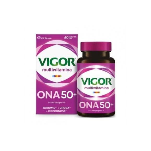Vigor Multiwitamina Ona 50+, tabletki, 60 szt. Vigor Multiwitamina Ona 50+, tabletki, 60 szt. - zdjęcie produktu