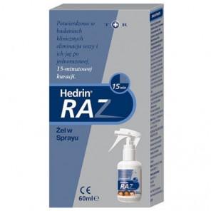 Hedrin RAZ, żel przeciw wszawicy, spray 60 ml - zdjęcie produktu