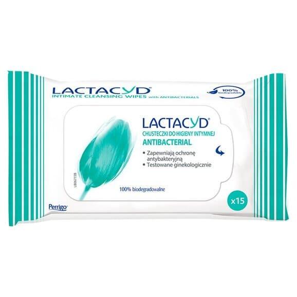Lactacyd, chusteczki do higieny intymnej, antybakteryjne, 15 szt. Lactacyd, chusteczki do higieny intymnej, antybakteryjne, 15 szt. - zdjęcie produktu
