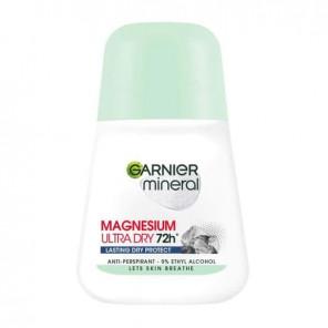 Antyperspirant Garnier Mineral, Magnesium Ultra Dry, roll-on, 50 ml - zdjęcie produktu