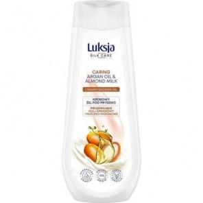 Luksja Silk Care, kremowy żel pod prysznic, pielęgnujący olej arganowy i mleczko migdałowe, 500 ml - zdjęcie produktu