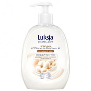 Luksja Creamy & Soft, mydło w płynie, łagodzące mleczko bawełniane i prowitamina B5, 500 ml - zdjęcie produktu