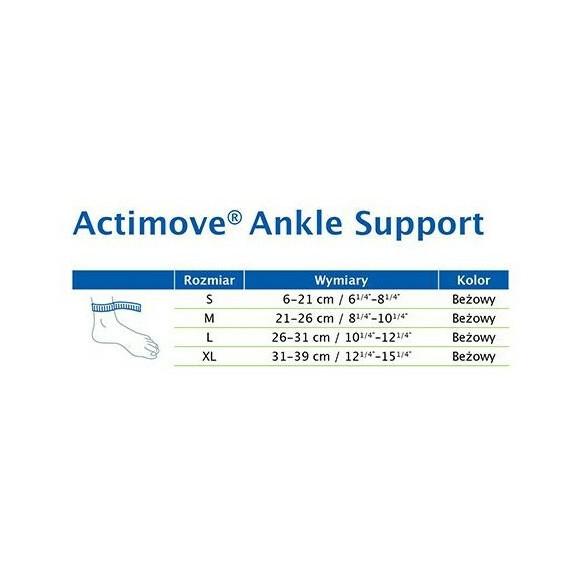 Opaska stawu skokowego dla osób z zapaleniem stawów, Actimove Arthritis Care, beżowa, rozmiar XL, 1 szt. - zdjęcie produktu