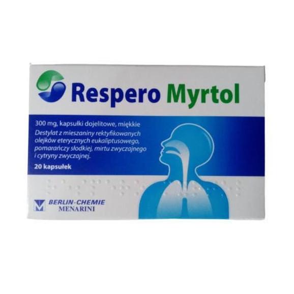 Respero Myrtol, kapsułki dojelitowe miękkie, 20 szt. Respero Myrtol, kapsułki dojelitowe miękkie, 20 szt. - zdjęcie produktu