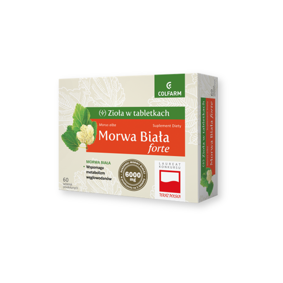 Morwa Biała Forte, tabletki powlekane, 60 szt. Morwa Biała Forte, tabletki powlekane, 60 szt. - zdjęcie produktu