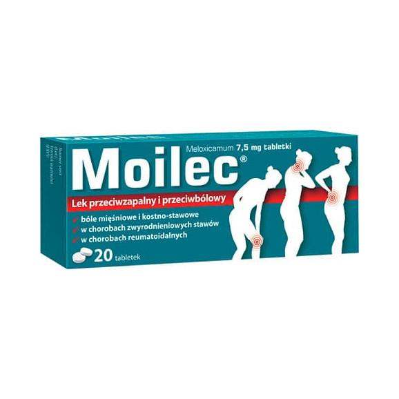 Moilec 7,5 mg, tabletki, 20 szt. Moilec 7,5 mg, tabletki, 20 szt. - zdjęcie produktu