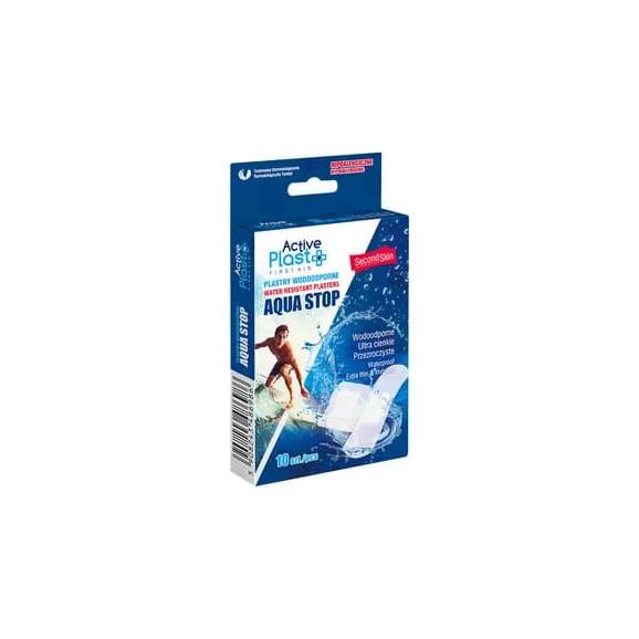 Plastry ActivePlast Firstaid Aqua Stop, wodoodporne, MIX, 10 szt. Plastry ActivePlast Firstaid Aqua Stop, wodoodporne, MIX, 10 szt. - zdjęcie produktu