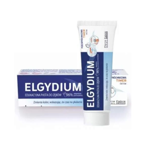 Elgydium Timer, edukacyjna pasta do zębów, zmieniająca kolor, 50 ml Elgydium Timer, edukacyjna pasta do zębów, zmieniająca kolor, 50 ml - zdjęcie produktu