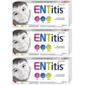ENTitis, pastylki do ssania, smak truskawkowy, 90 szt. - zdjęcie produktu
