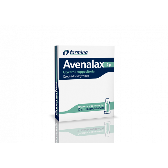 Avenalax, czopki glicerolowe, 2 g, 10 szt. Avenalax, czopki glicerolowe, 2 g, 10 szt. - zdjęcie produktu