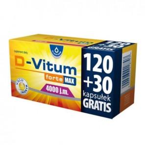 D-Vitum forte MAX 4000 j.m., kapsułki, 150 szt. - zdjęcie produktu