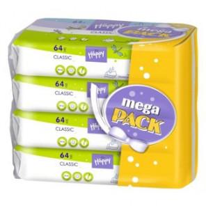 Bella Baby Happy Classic, chusteczki z witaminą E, 4 x 64 szt. - zdjęcie produktu