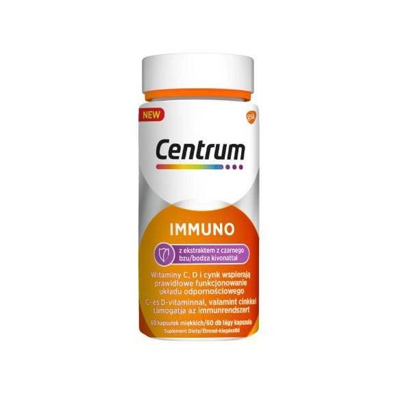 Centrum Immuno, z ekstraktem z czarnego bzu, kapsułki, 60 szt. Centrum Immuno, z ekstraktem z czarnego bzu, kapsułki, 60 szt. - zdjęcie produktu