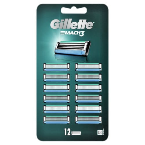 Gillette Mach3, wkłady do maszynki, 12 szt. 1 opakowanie