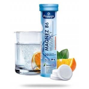 Protego Magnez B6 Musujący - 20 tabletek (tuba). - zdjęcie produktu