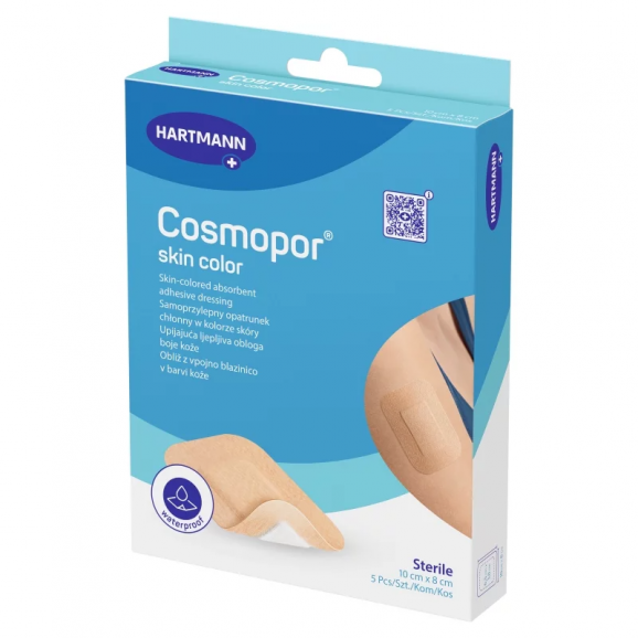 Hartmann Cosmopor Skin Color, opatrunek jałowy, 10 cm x 8 cm, 5 szt. - zdjęcie produktu