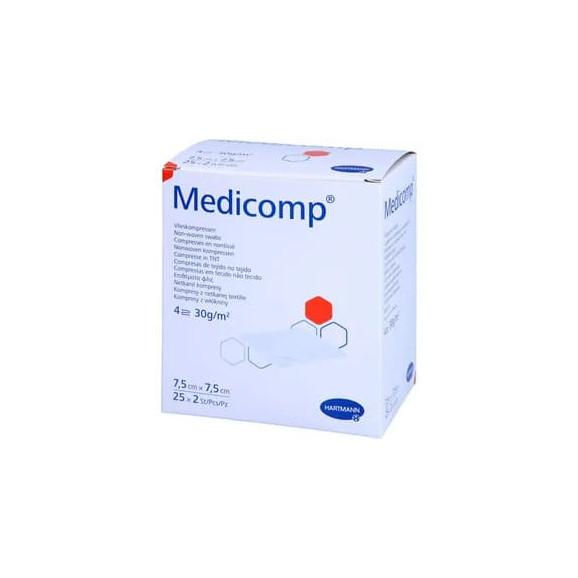 Kompres włókninowy Medicomp, 7,5x7,5 cm, 50 szt. Kompres włókninowy Medicomp, 7,5x7,5 cm, 50 szt. - zdjęcie produktu